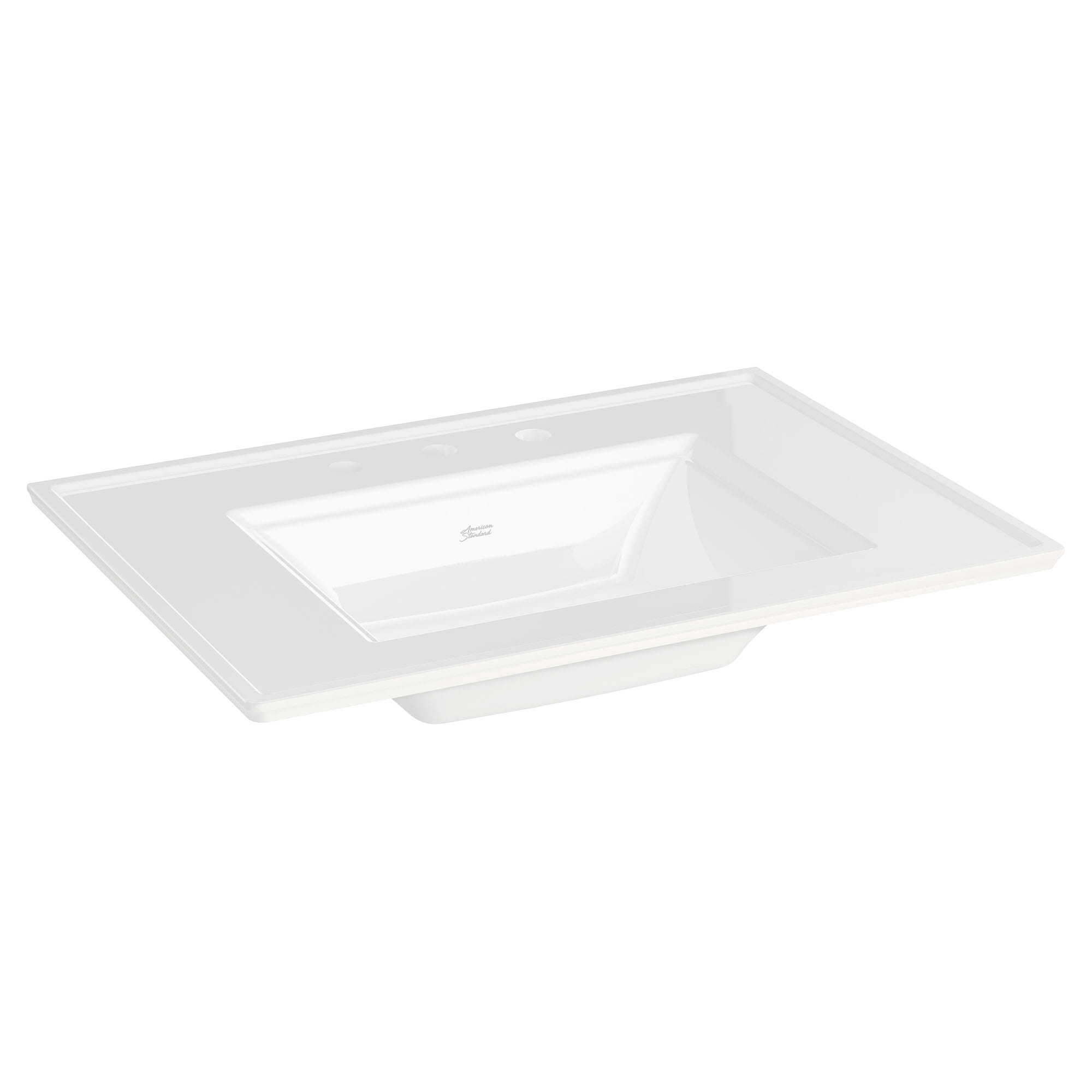 Town Square S Vanity Top with 8 Inch Widespread WHITE